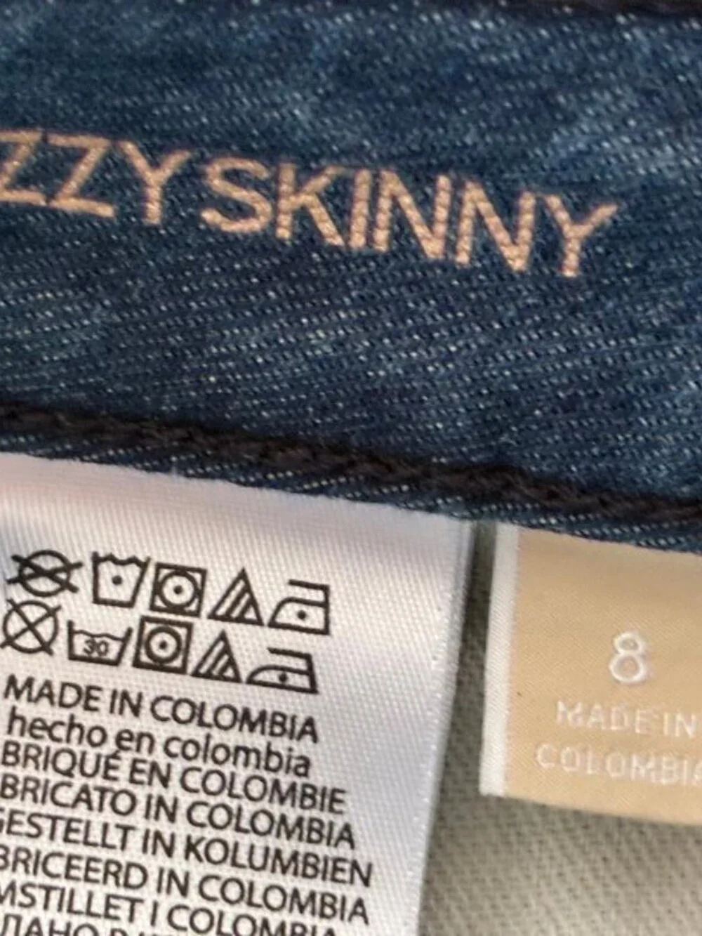 Share Michael Kors Izzy Skinny Jeans Medium Wash Crop Raw High/Low Hem Size 8